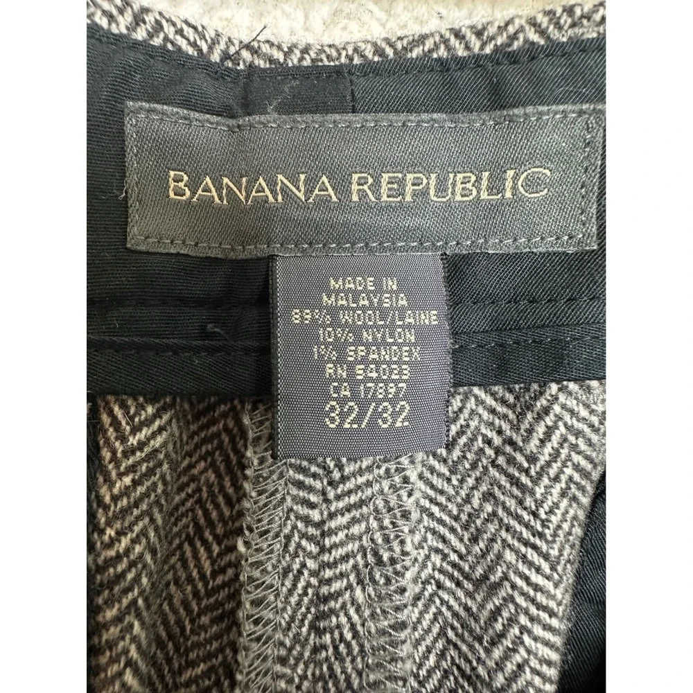 Banana‎ Republic Men's Herringbone Wool Blend Cargo Pants Size 32x32 Brown - Picture 8 of 14